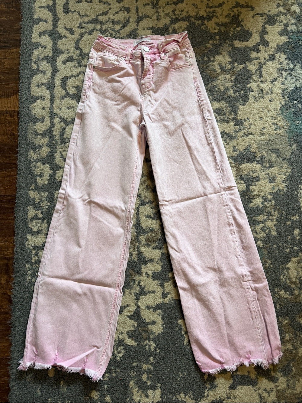 Women’s Risen Pink Wide Leg Jeans size 25 - Picture 1 of 3